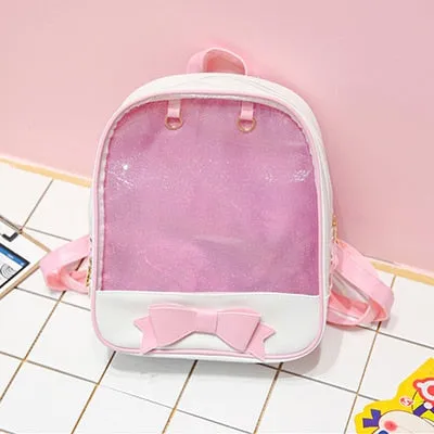 Clear Transparent Backpacks Bow-knot Bags School Bags