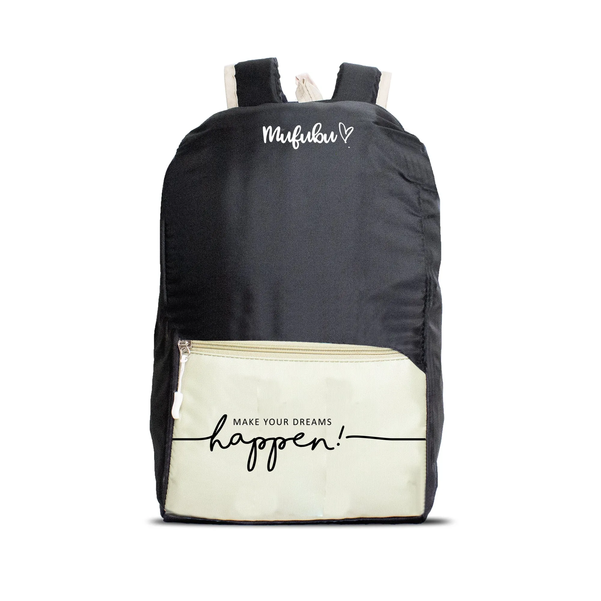 Nano Backpack 15 Ltr Make Your Dream Happen Black   Pistachio
