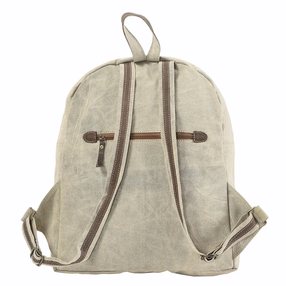 OHLAY KB138 Backpack Hand Tooled Upcycled Canvas Hair-On Genuine Leather women bag western handbag purse