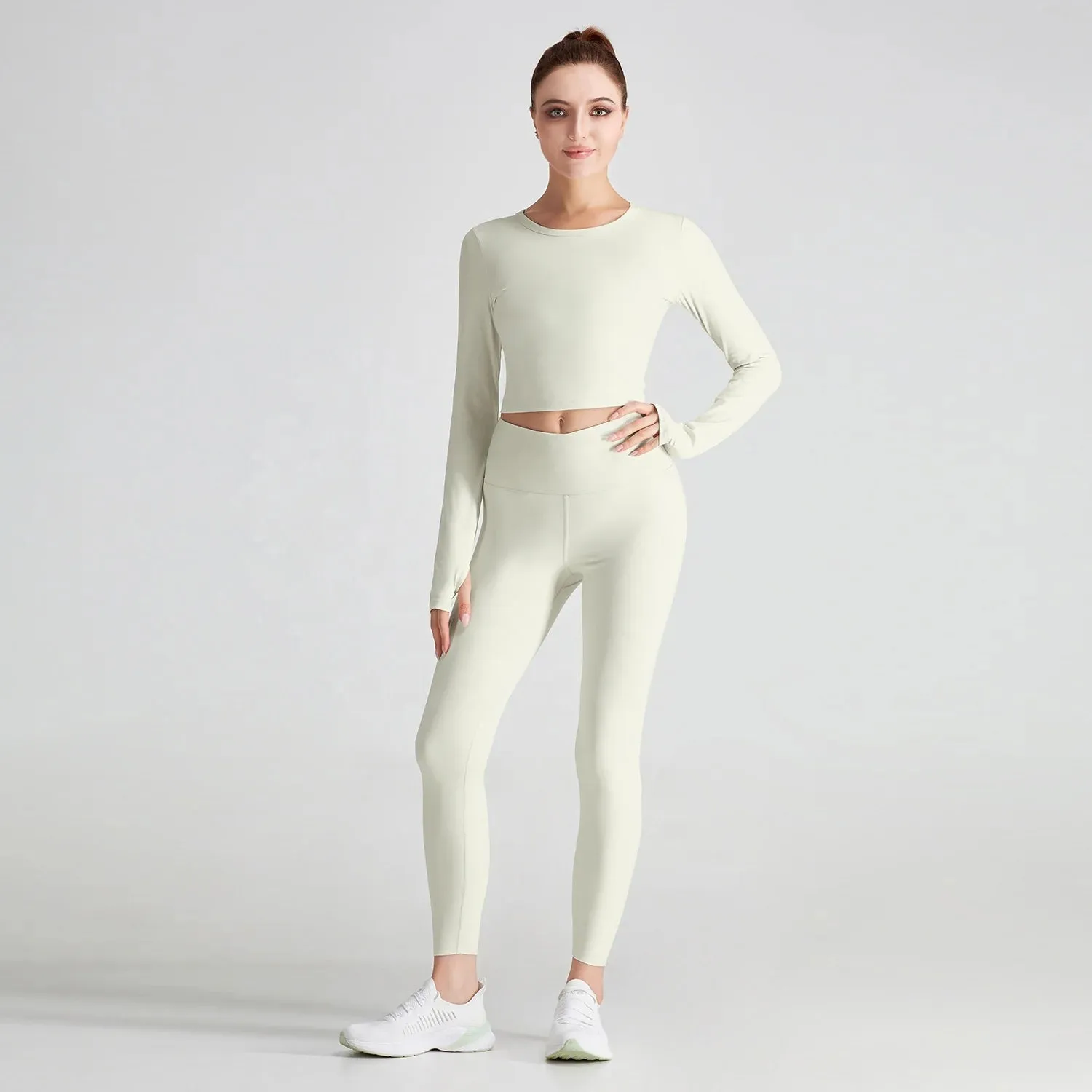 Trend4us Seamless Activewear Shirt and Leggings Set