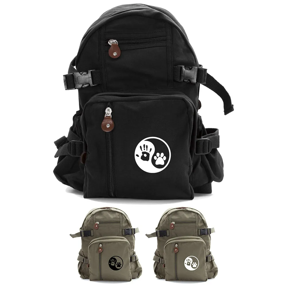Yin Yang Puppy Dog Paws Hand Print Best Diaper Bag Messenger